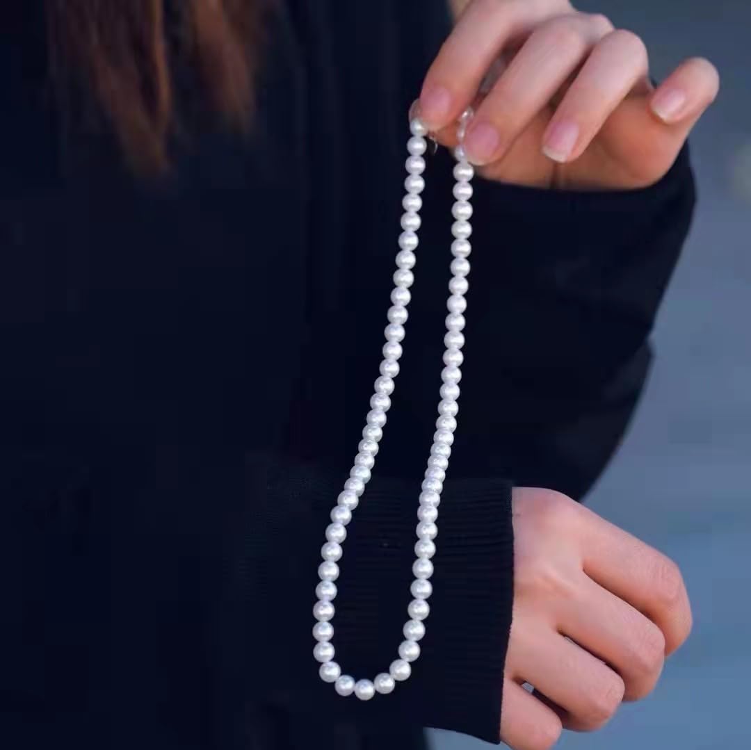 Collana di perle coltivate d'acqua dolce, collana di qualità AAA+ per donne, regali di gioielli per la fidanzata madre, regalo per la moglie, matrimonio, compleanno, anniversario