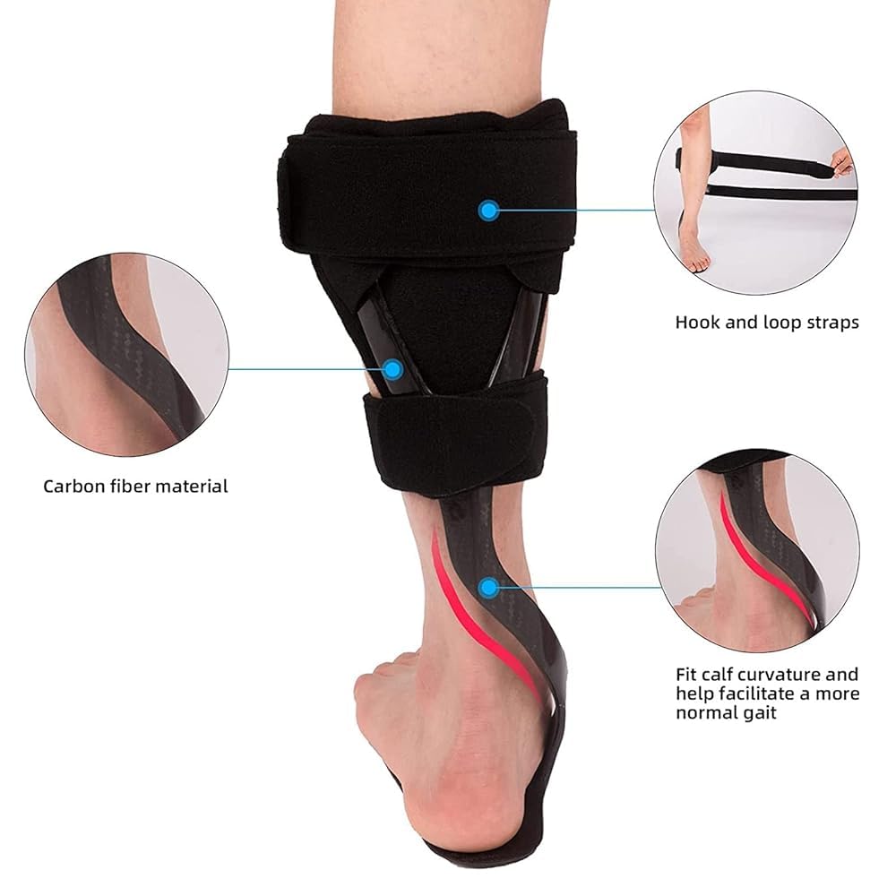 Soporte de caída de pie, ortesis de tobillo para recuperación de accidentes cerebrovasculares, soporte de hemiplejia, estiramiento de tendones y pantorrillas, soporte de asistencia para la marcha