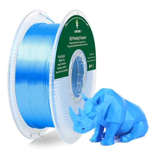 LOTACTREE PLA Silk Filament Blue, Shiny Silk PLA 3D Printer Filament 1.75mm ± 0.03mm Fit for Most FDM 3D Printers 1KG(2.2LBS)