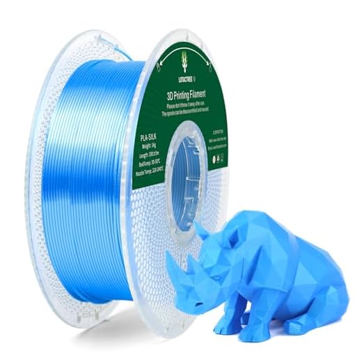 LOTACTREE PLA Silk Filament Blue, Shiny Silk PLA 3D Printer Filament 1.75mm ± 0.03mm Fit for Most FDM 3D Printers 1KG(2.2LBS)