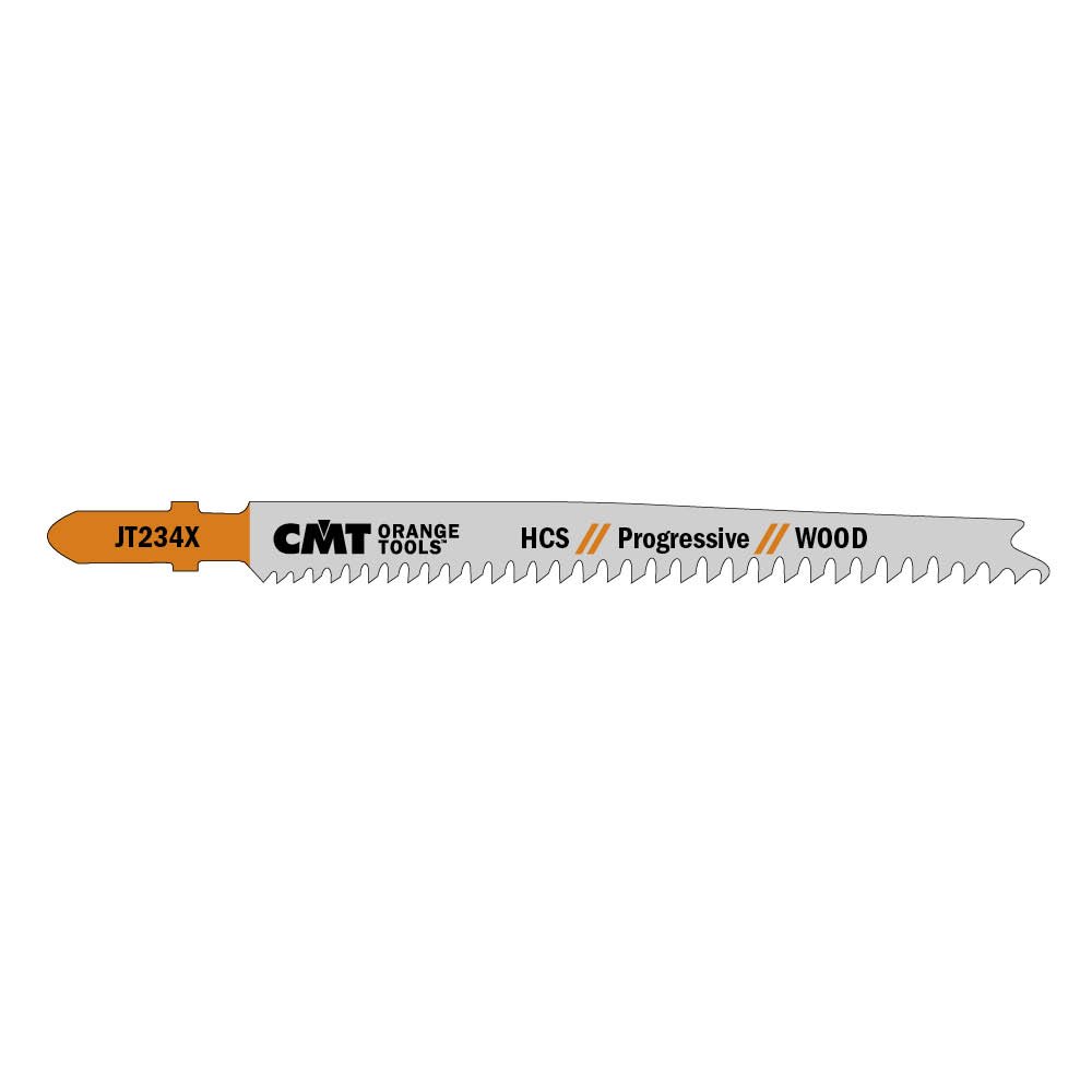 CMT ORANGE TOOLS JT234X-5-5 HCS-STICHSÄGEBLÄTTER FÜR DÜNNES UND DICKES HOLZ 116X2-3X8-12TPI