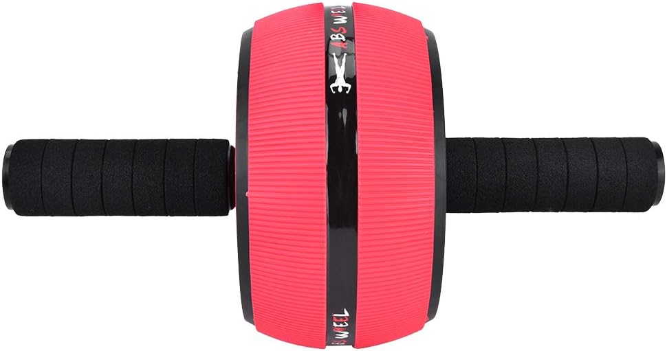 Roller Wheel, Abdominal Wheel Trainer Fitness Equipment Gym Home Exercise Tool with Training Pad Ultra Wide Wheel Red