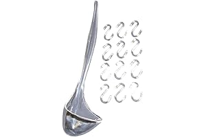 Clear 13 1/2 punch bowl ladle & 12 punch cup hooks