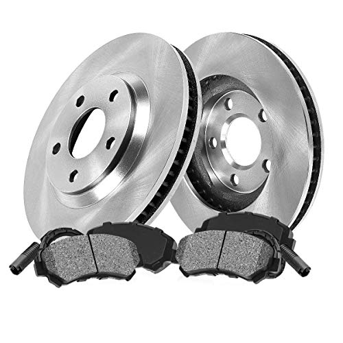 Image of Callahan Brake Parts Front Brake Kit For BMW 535i 2008-10 |545i 2004-05 |550i 2006-10 |645Ci 2004-05 |650i 2006-10 - Disc Rotors with Semi Metallic Brake Pads + Sensors, EBYK005609