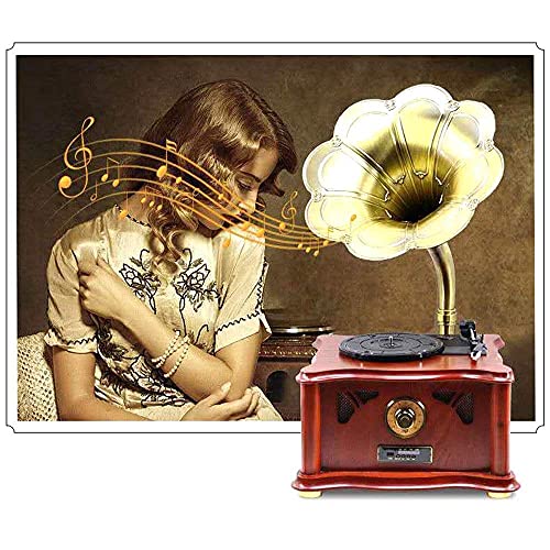YAMMY Tourne-Disque rétro, Haut-Parleur rétro Bluetooth klaxon Platine Tourne-Disque Bluetooth Tourne-Disque Vinyle… - Les Beatles, Paul McCartney, John Lennon, RIngo Starr, George Harrison YAMMY Tourne-Disque rétro, Haut-Parleur rétro Bluetooth klaxon Platine Tourne-Disque Bluetooth Tourne-Disque Vinyle… – Image 5