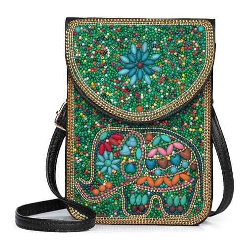 Image of Small Crossbody Bags for Women Designer Cell Phone Bag Boho Shoulder Wallet Purse