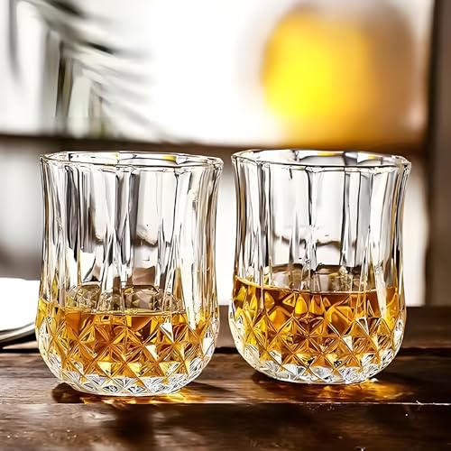 Image of UMAI Whiskey Glasses Set of 2 (270ml Each) | Lead Free Neat Whiskey Glass | Diwali Gift | Heavy Bottom Drinking Glass | Crystal Glass Diwali Gift | Glass for Drinks | Cocktail Glasses