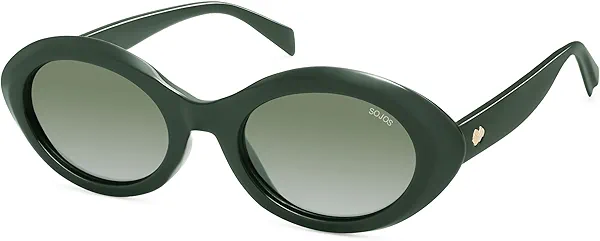 SOJOS Retro Oval Polarized Sunglasses for Women Trendy Sun Glasses Vintage Shades UV400 SJ2394