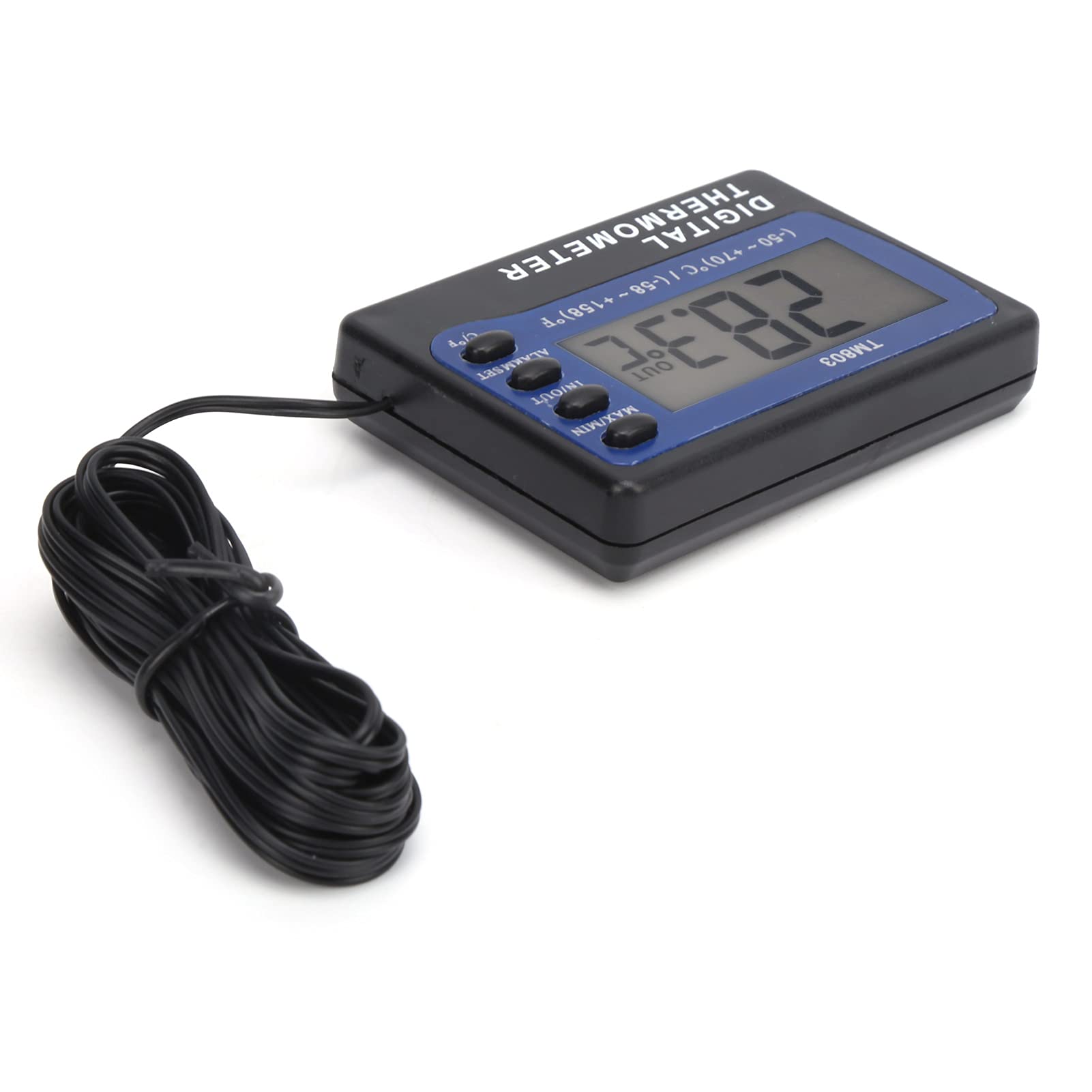 TM803 Digital Thermometer With Alarm - Freezer & Refrigerator Temperature Monitor