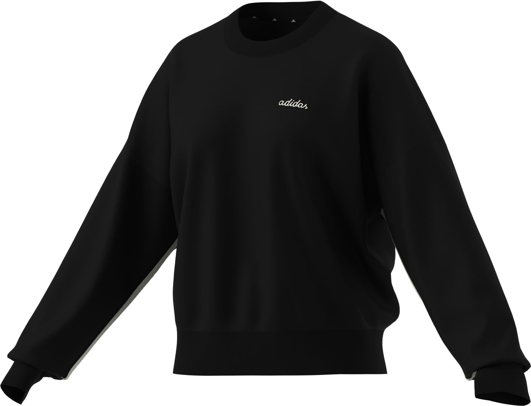 adidas dames Seasonal Essentials Colorpop Sweatshirt with Embroidered Graphic, black/off white, S