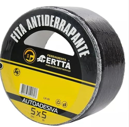 Fita Antiderrapante Preta Autoadesiva, 5 cm x 5 m