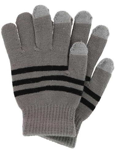 Image of Kids' One Size Striped Touchscreen Winter Glove