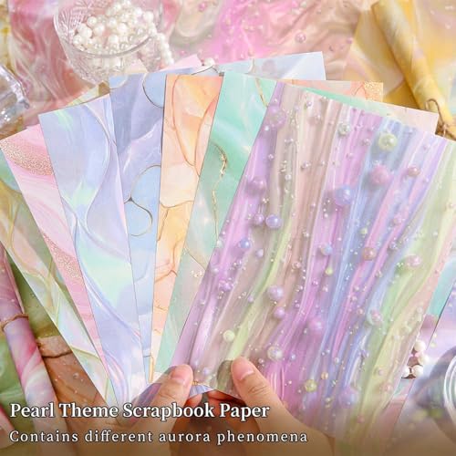 Papier de scrapbooking perlé vintage, matériel de scrapbooking floral pour fournitures de journal - 2