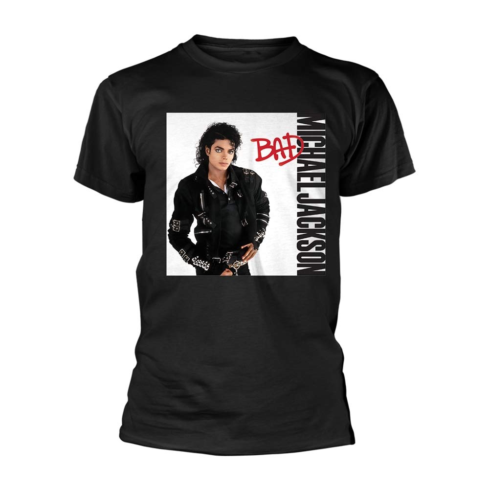 Rock Off Officially Licensed Products Men's Black Michael Jackson Bad Official Tee T-Shirt Unisex (Medium)