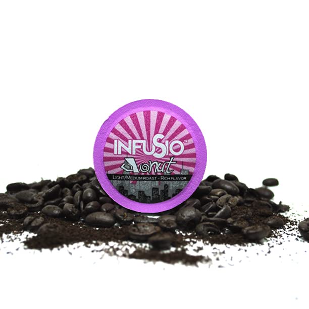 Miniatura 3 de 96 unidades de mezcla de donas (café tostado medio), cápsulas de café de una sola porción para cafeteras Keurig K Cup - Café tostado InfuSio Premium