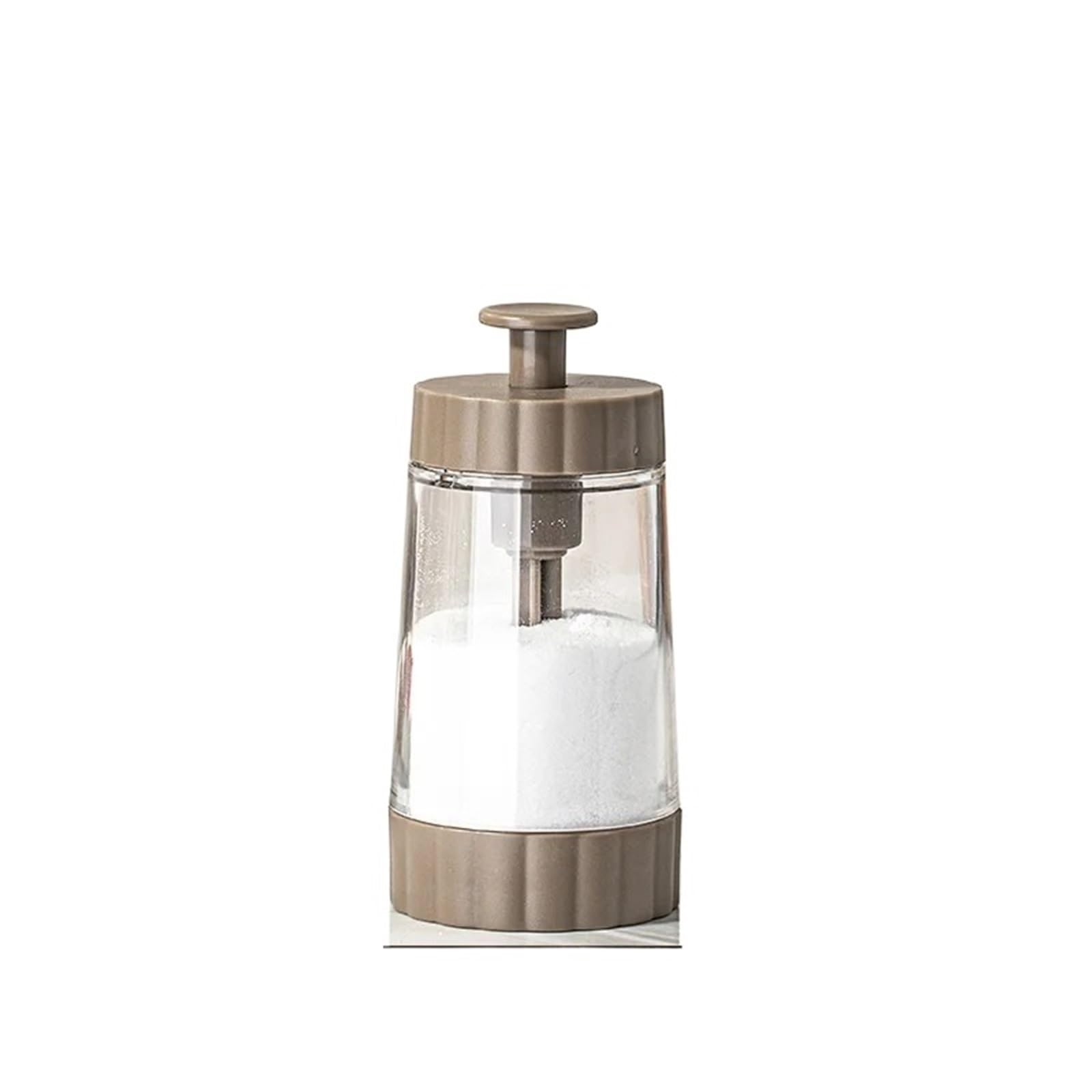 UBOHUZ 2Pcs Salt Tank, Kitchen Seasoning, Household Box, Control Bottle for Salt Sugar Spice Pepper(Brown)