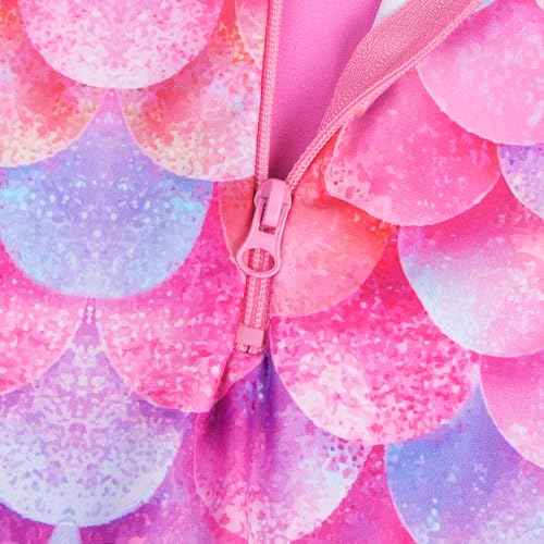 Image of TFJH E 1PCS Girls Short Sleeve Swimsuits UV 50+ Bathing Suits Sunsuits Zipper 2-14Y