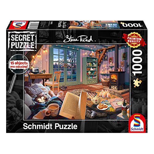 Schmidt Spiele 59655 Im Ferienhaus, Teile Secret Puzzle (1000 Piezas), diseño de casa de...