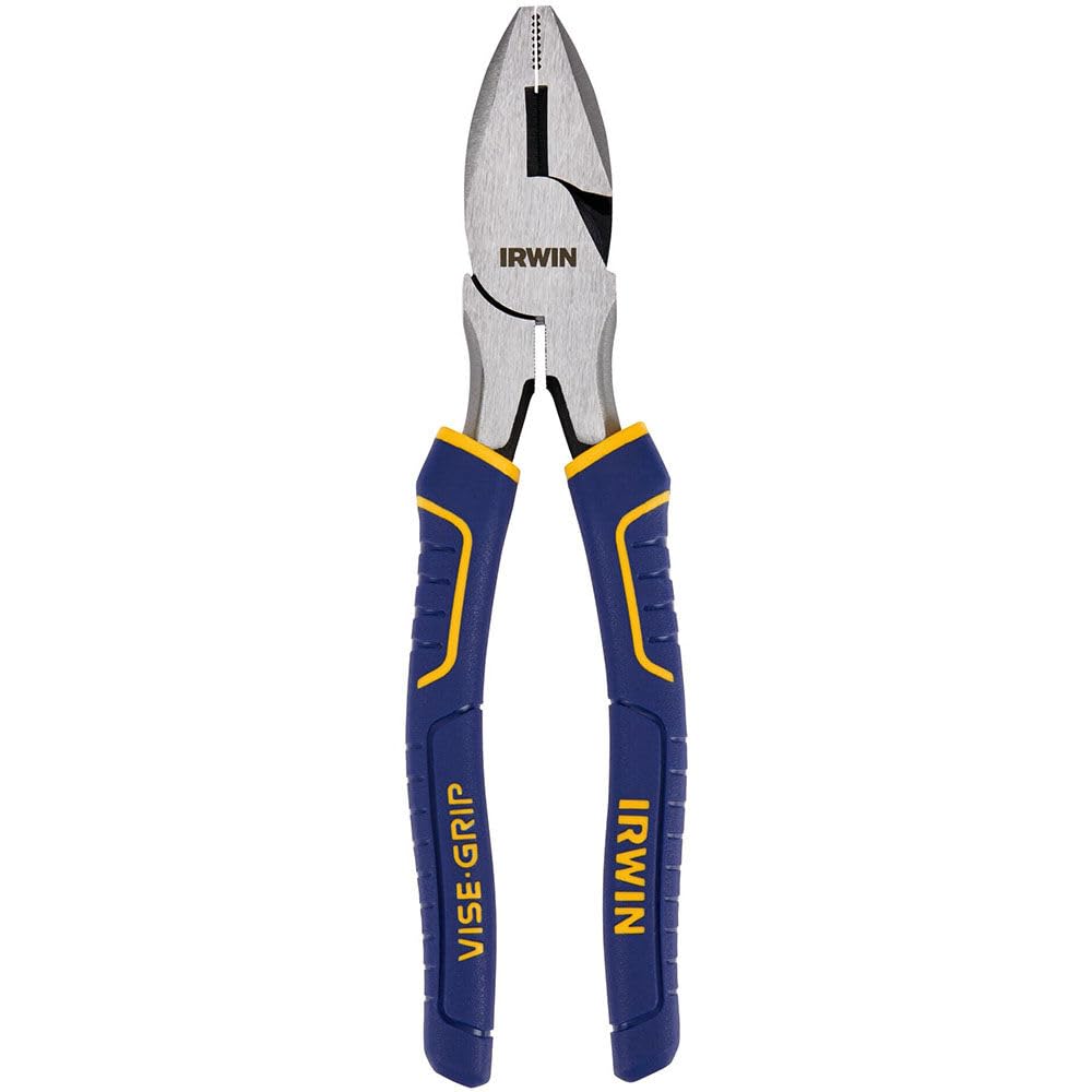 IRWIN VISE-GRIP Pliers, Lineman's, 8-Inch (2078208),Blue Yellow