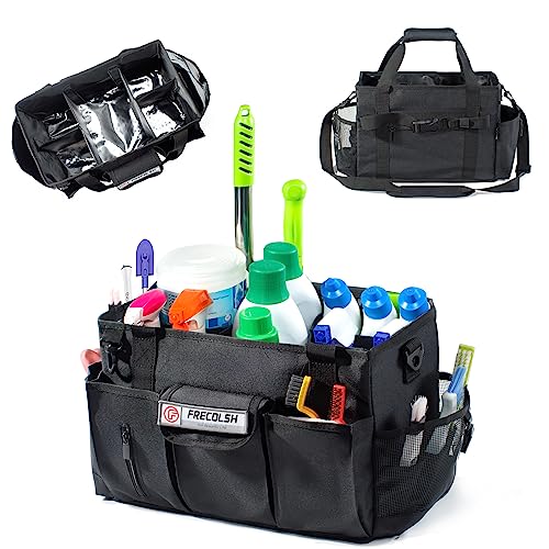 Cleaning Caddy for Cleaning Suppliers Organizer with Pockets for House Cleaning Essentials, Cleaning Organizer, Wearable Cleaing Bag Tote, Storage Caddy for Housekeeping