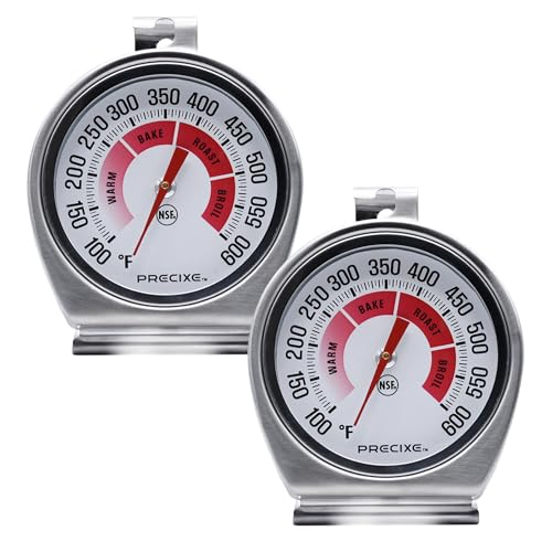 2.5 Inch Stainless Steel Oven and Grill Thermometer 2-Pack | NSF ...