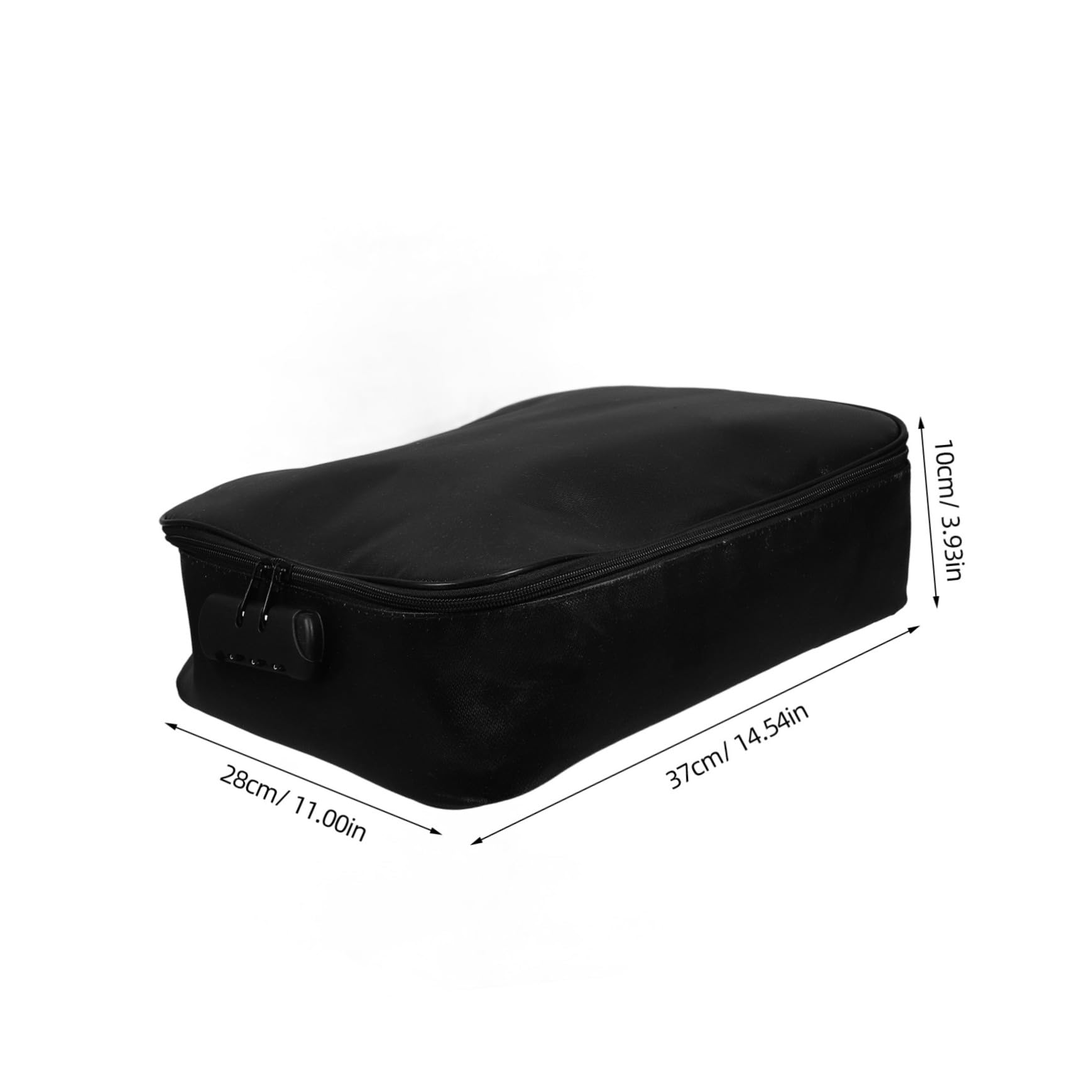 Sacchetto Ignifugo per Documenti Multi Strato in Fibra Nera | Uso Viaggio e Quotidiano, Design Elegante e Resistente, Organizer Portatile Chiusura Sicura