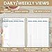 bloom daily planners 2025 Hardcover Calendar Year Goal & Vision Planner (January 2025 - December 2025) - Monthly/Weekly Column View Agenda Organizer - 7.5