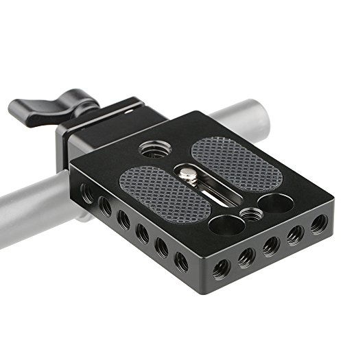 Image of CAMVATE Mini Mounting Plate Rod Clamp for 15mm Rod Support DSLR Rig - 1749