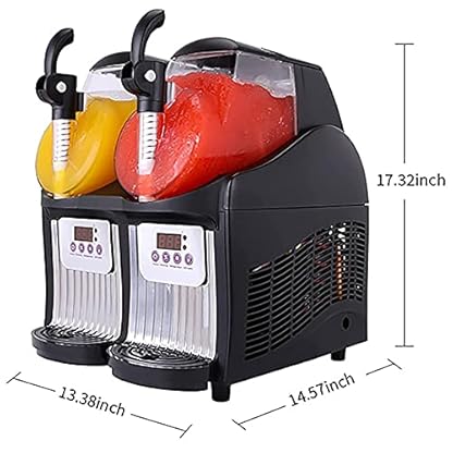 XINDONG Kommerzielle EIS-Slush-Maschine 2x2.5L Doppeltank-Slushie-Maschine mit Dickeneinstellung Maschine für Gefrorene… – Bild 3