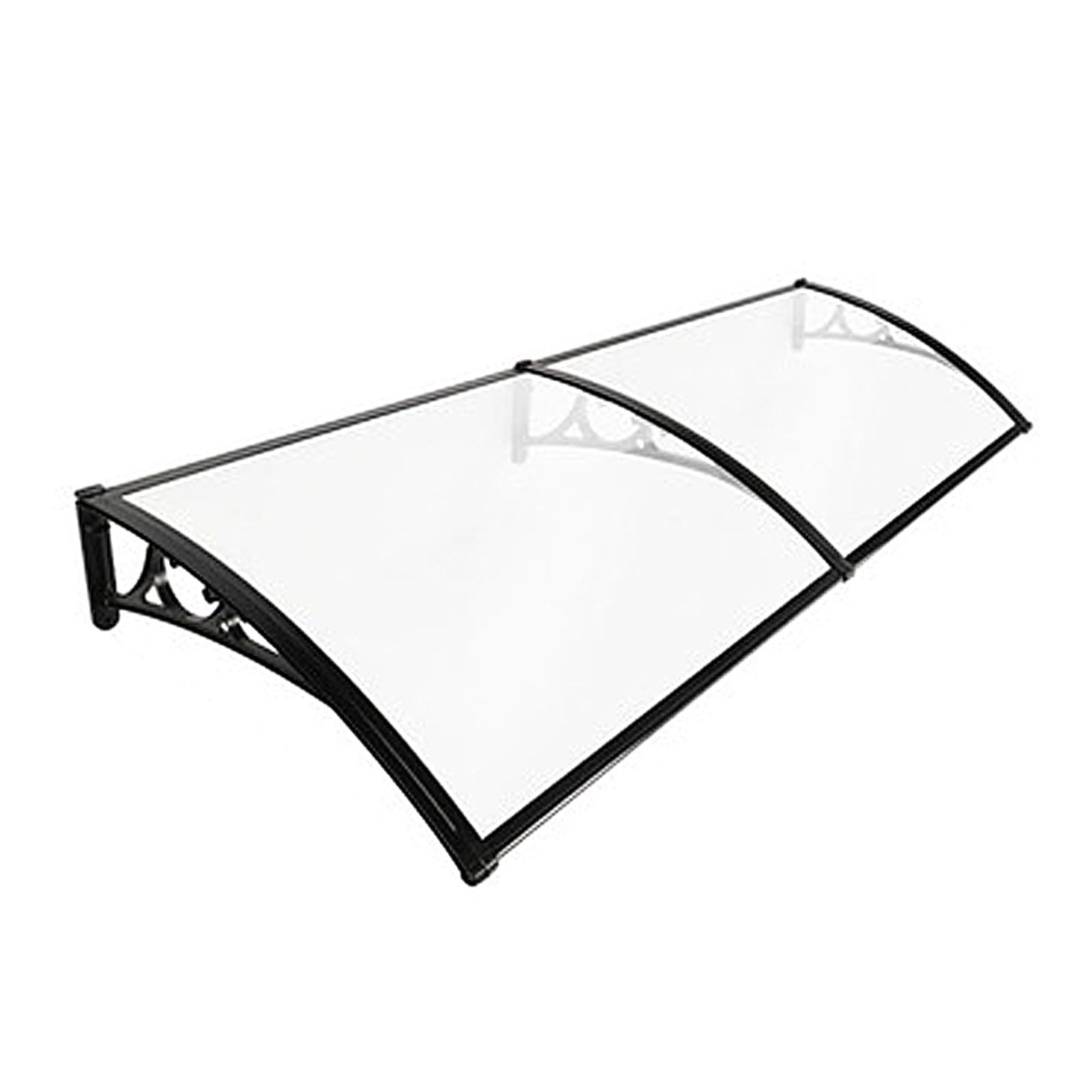 Auvent d'extérieur en polycarbonate 180x80 cm pour protection de porte et balcon