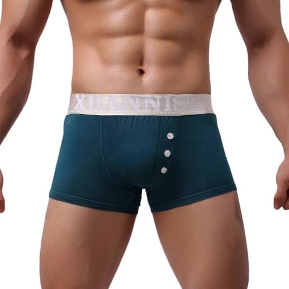 BOLAWOO Hombres Slip Boxer Shorts Hombres Moda Cómodos Transpirable