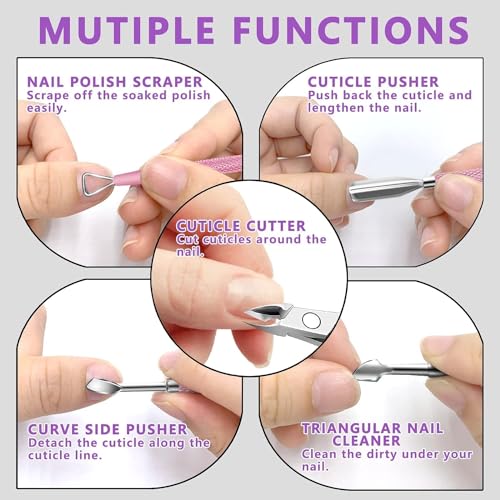 Cuticle-Trimmer-with-Cuticle-Pusher-and-Scissors-Cuticle-Remover-Professional-Durable-Pedicure-Manicure-Tools-Stainless-Steel-Cuticle-Nipper-Cutter-Clipper-for-Fingernails-and-Toenails-Pink
