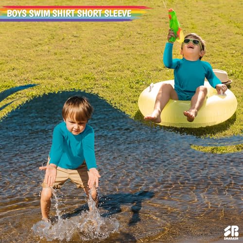 Camisetas de natação para meninos FPS 50+ Rash Guard, manga comprida, proteção solar, FPS para pesca