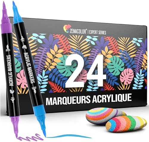 24 Couleurs Feutres Acryliques Tons Chair - Marqueurs Double Pointe Pinceau Pour Portraits Et Dessins Peau