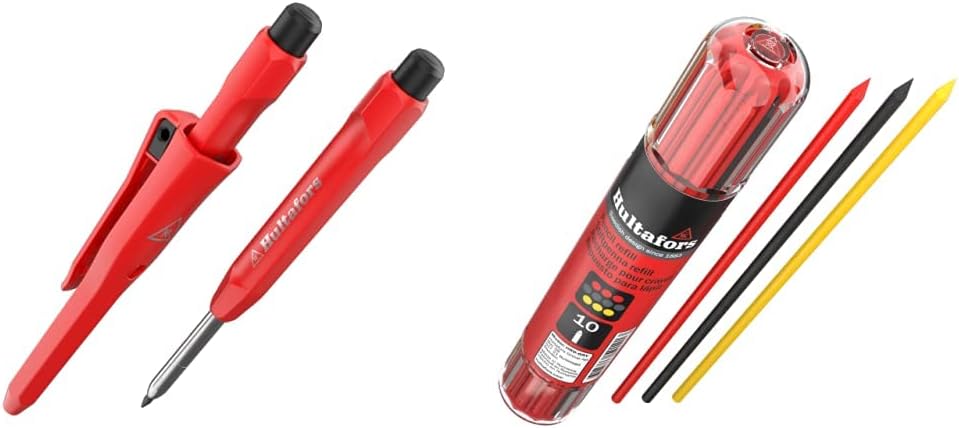 Hultafors Tools 650100 Dry Marker HDM, 483179 & Tools 650120U Dry Marker Refills HRD GRY