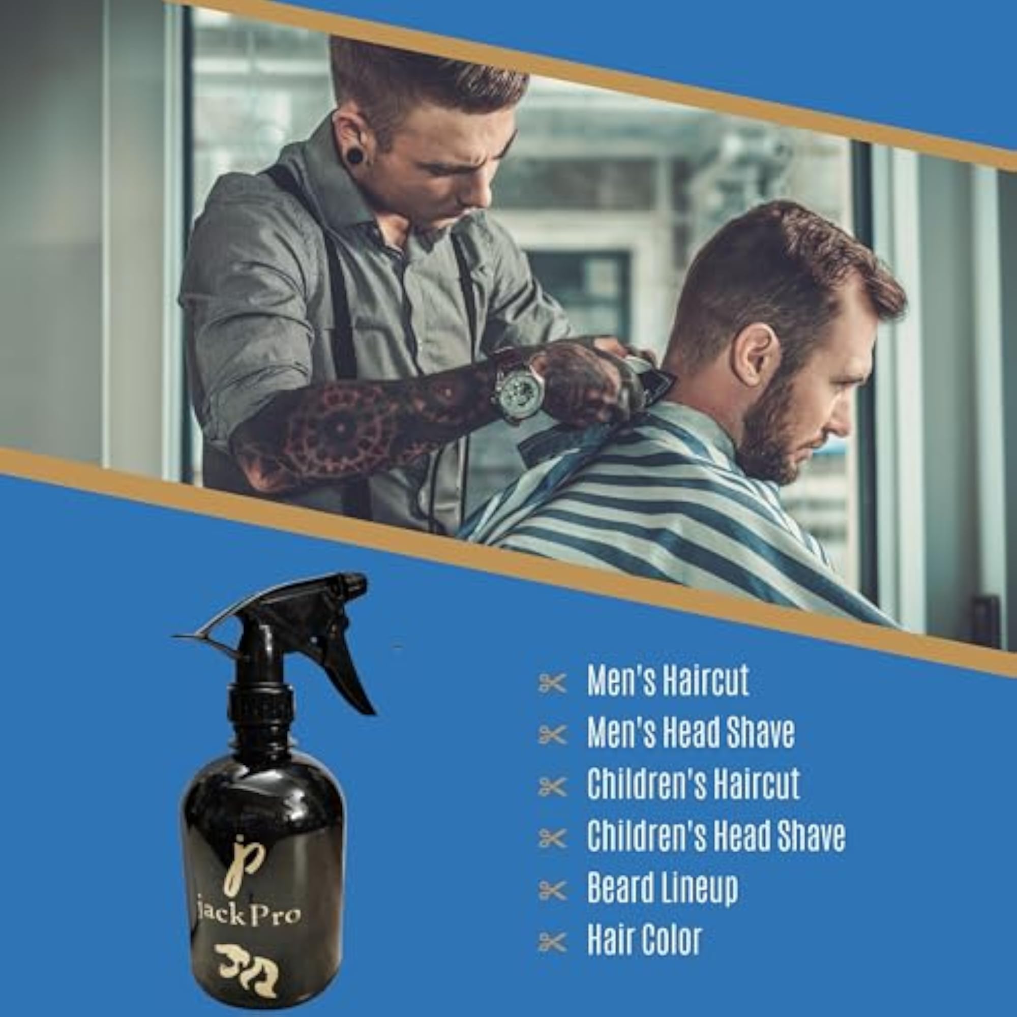 JackPro Professional Barber Spray Bottle, Hairdressing Water Spray