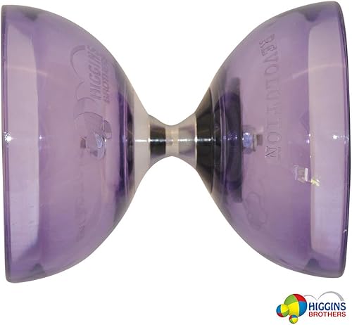 Miniatura 3 de Revolution - Juego de diábolo de triple rodamiento con asas de fibra de vidrio y bolsa de transporte de malla (morado)