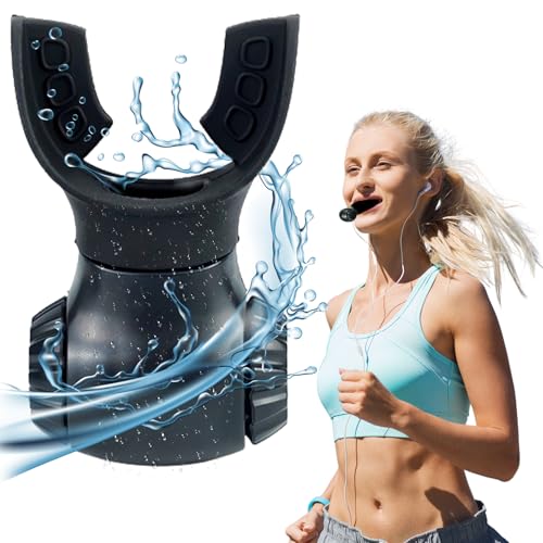 Lungentrainer Atemtrainer, Lungentrainingsgerät Breathing Trainer Tiefenatmungstrainer &Lungentrainer, Tragbare Atemtrainer für die Lunge (Schwarz)