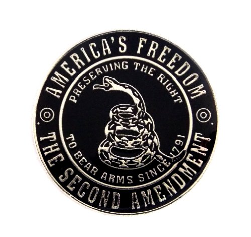 Right to Bear Arms Gadsden Tea Party Lapel Hat Pin PPM6049 t