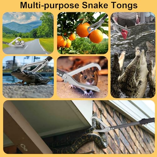 Gzlozak Pinça de cobra, ferramenta profissional para agarrar cobras de 172 cm para cascavel, réptil,