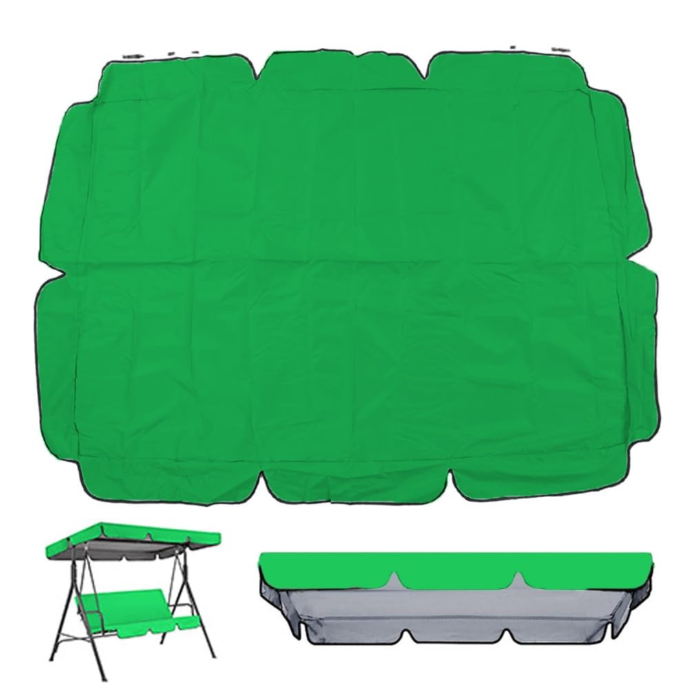 Wodoodporna huśtawka ogrodowa – uniwersalna osłona przeciwsłoneczna 164 x 114 cm, 190 x 120 cm, 195 x 112 cm, jasnozielona tkanina, schronienie na patio i żywica UV