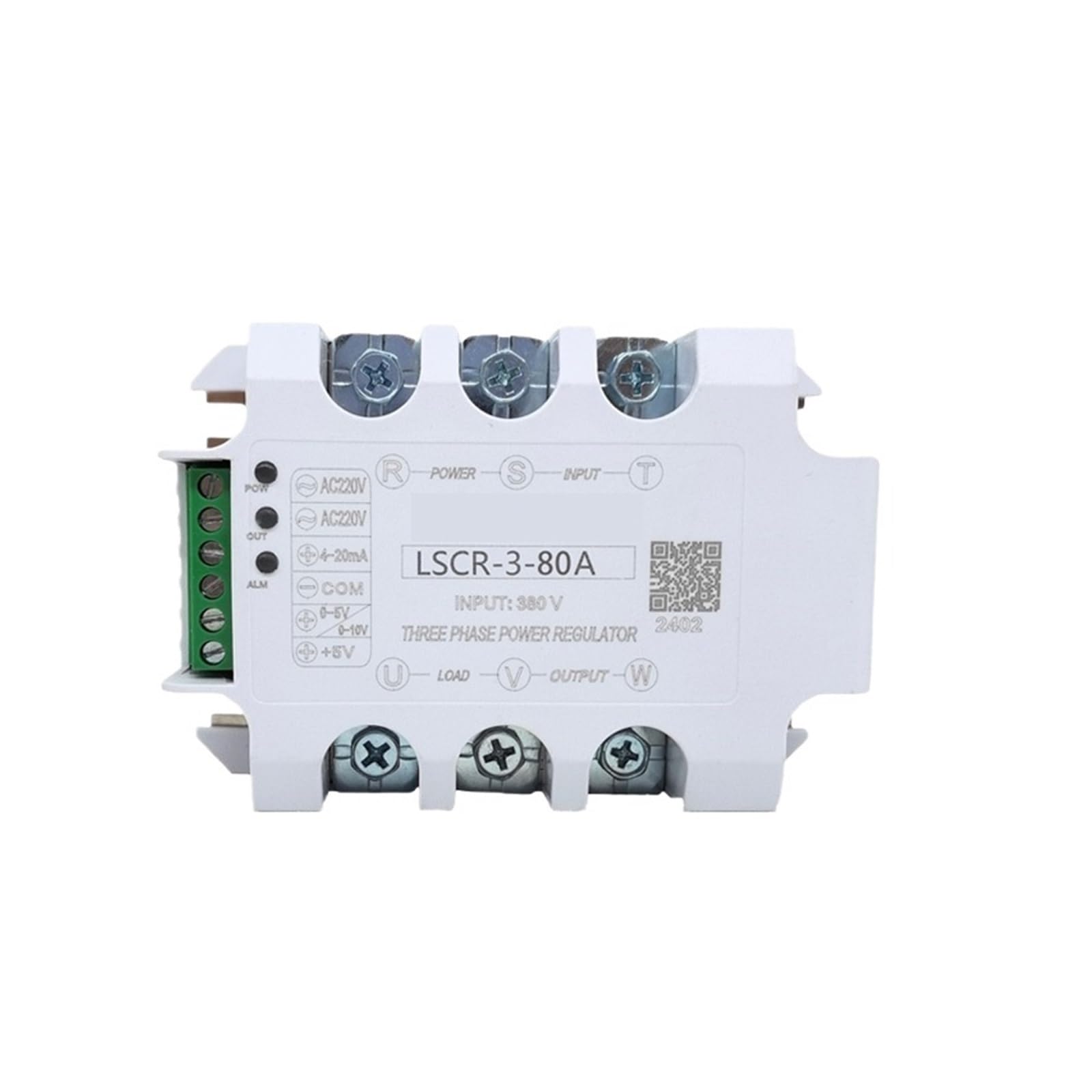 ZVQYSGIW Single-phase three-phase AC solid-state voltage regulator 10A-200A power regulation thermostat 4-20MA(LSCR-3 H380 40A)