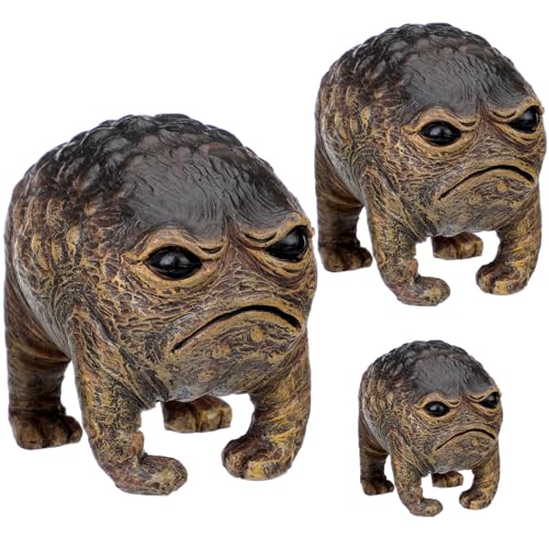 Set 3 Figuras Decorativas Ranas Graciosas de Resina