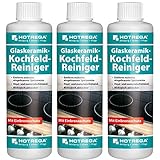 Biologisch abbaubar 3 x HOTREGA Glaskeramik-Kochfeld-Reiniger 250ml Flasche
