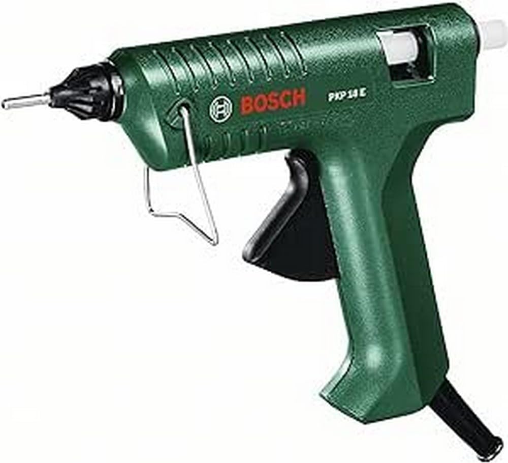 Bosch 603264503 Pistolet do Klejenia, 240 V, Zielony & Bosch 26x Wkład Kleju Topliwego Przezroczysty (Ø 11 x 200 mm, 500g, Osprzęt do Pistolet do Klejenia)