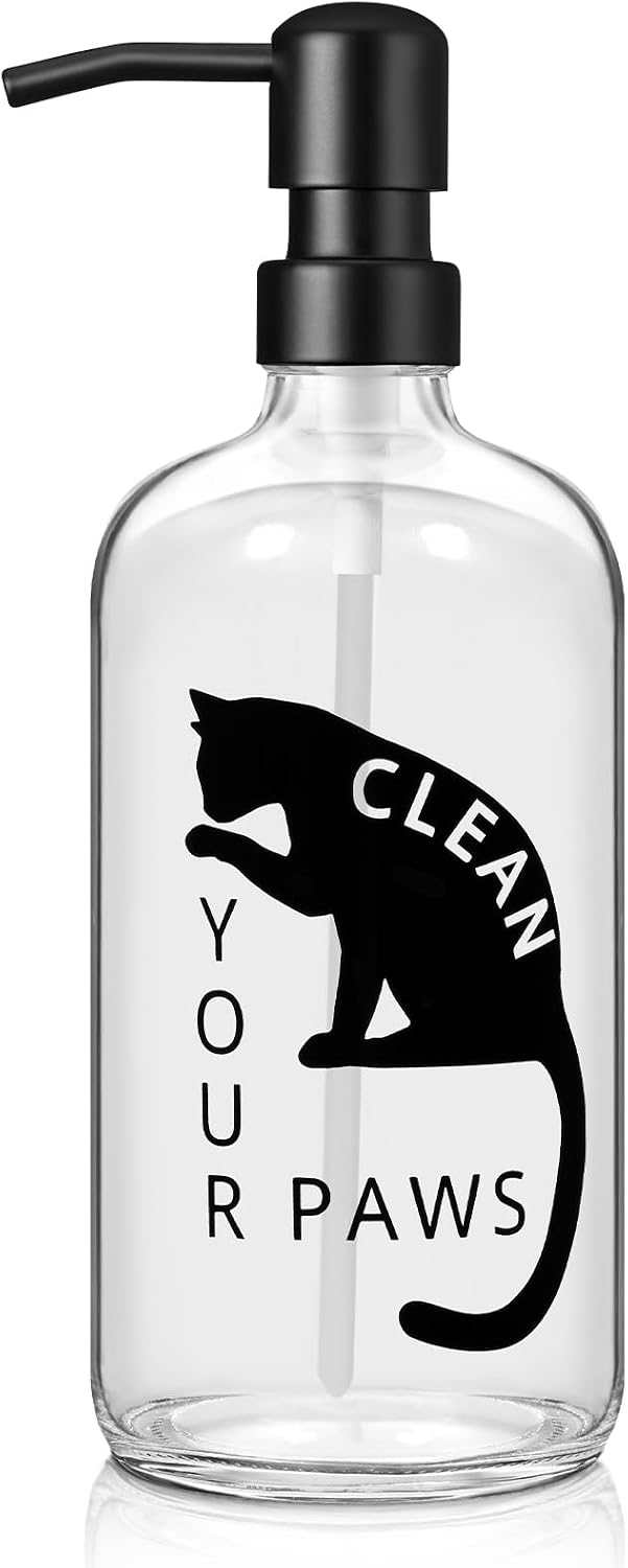 Amber Glass Soap Dispenser