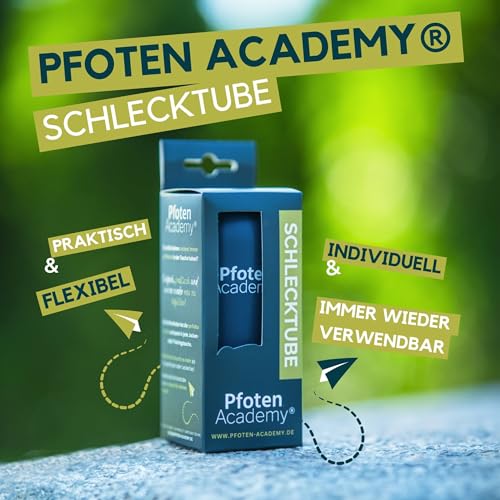 Pfoten Academy® Schlecktube - wiederbefüllbar - praktisch fürs Hundetraining - für jeden Hund geeignet - ideale Größe für die Hosentasche