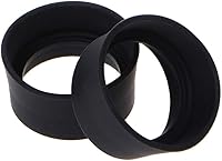 Vista 2 de 2 piezas de protección ocular de goma suave 1.142-1.181 in protectores de ojos copas cubiertas para oculares de microscopio binocular tapas negras.