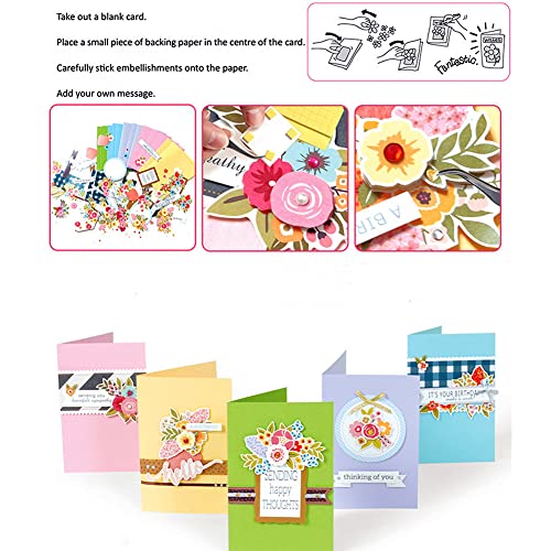 Gigicloud Diy Greeting Card Kits, Paper Greeting Card Set Handmade Diy Making Material Set For Birthday Invitation, Thanksgiving Christmas Holiday Baby Shower 15 Cards + 15 Envelopes