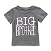 Little Brother&Big Brother&Little Sister Print Arrow Pattern Romper& T-shirt Tee Tops (5-6 Y, Gray (Big Brother))